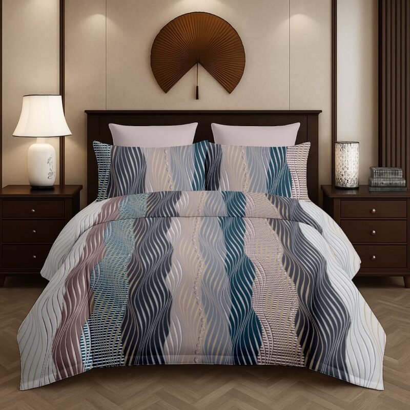 Flamingo Double Bedsheet Set with Pillow Covers – Premium Glace Cotton - 300 TC, 180 GSM Fabric_90x100 inches_250 x 230 cm