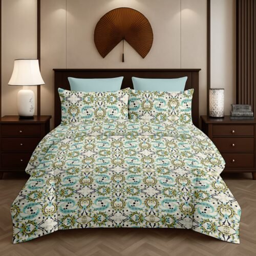 Flamingo Double Bedsheet Set with Pillow Covers – Premium Glace Cotton - 300 TC, 180 GSM Fabric_90x100 inches_250 x 230 cm