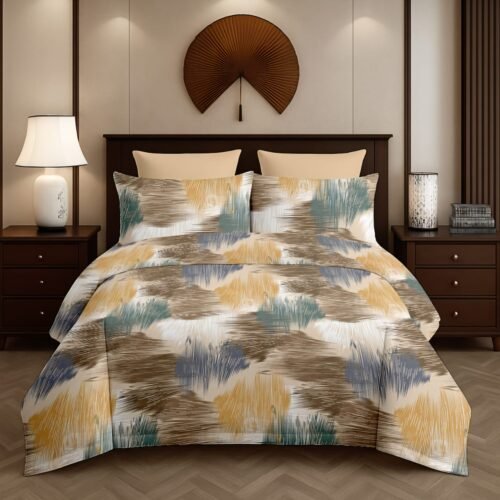 Flamingo Double Bedsheet Set with Pillow Covers – Premium Glace Cotton - 300 TC, 180 GSM Fabric_90x100 inches_250 x 230 cm
