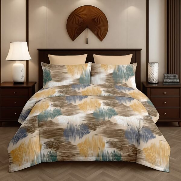 Flamingo Double Bedsheet Set with Pillow Covers – Premium Glace Cotton - 300 TC, 180 GSM Fabric_90x100 inches_250 x 230 cm