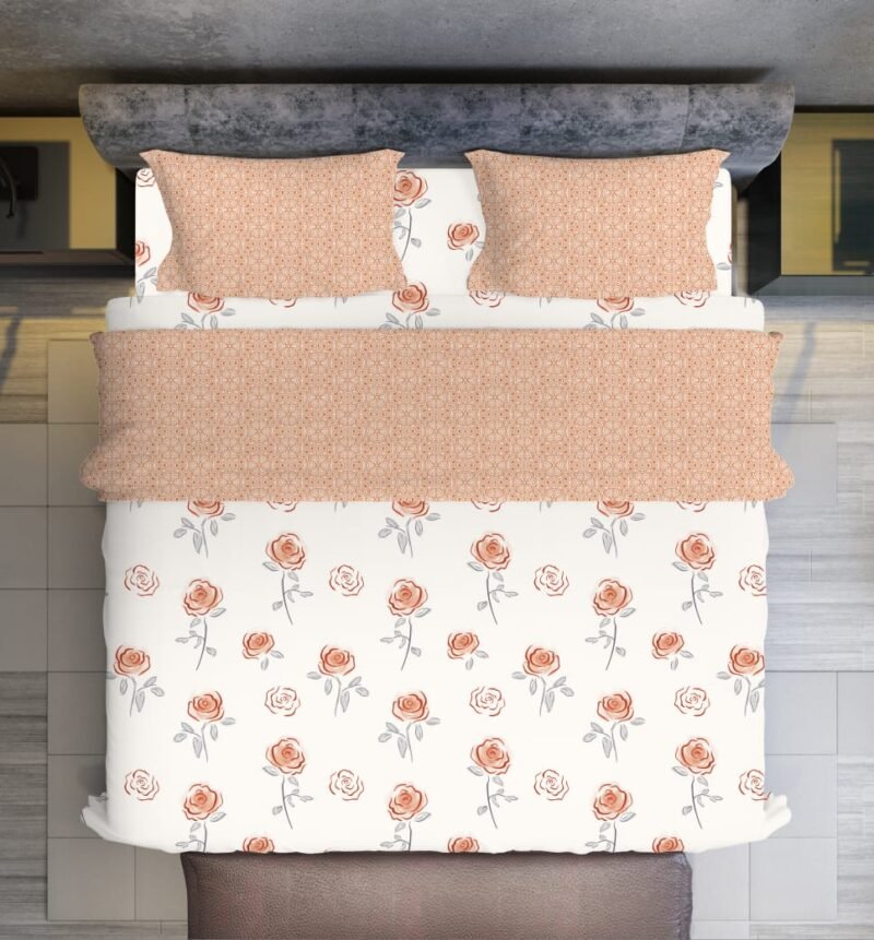 Platinum King Size Bedsheet Set with Pillow Covers–Luxury Cotton-400 TC, 220 GSM heavy weight fabric_90x108 inches_275 x 230 cm