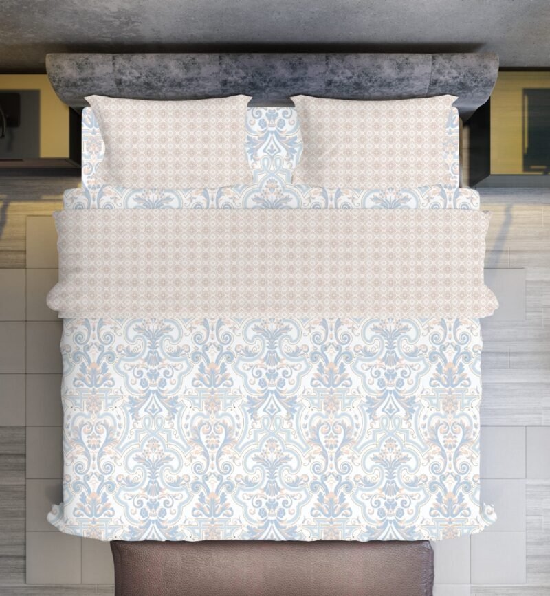 Platinum King Size Bedsheet Set with Pillow Covers–Luxury Cotton-400 TC, 220 GSM heavy weight fabric_90x108 inches_275 x 230 cm