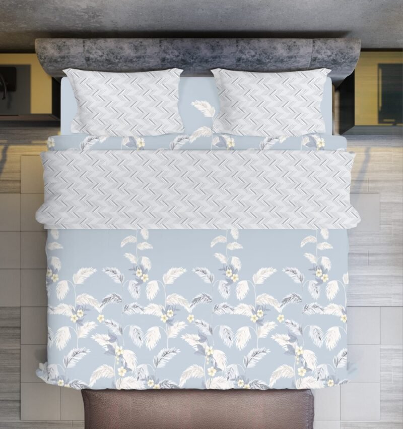 Platinum King Size Bedsheet Set with Pillow Covers–Luxury Cotton-400 TC, 220 GSM heavy weight fabric_90x108 inches_275 x 230 cm