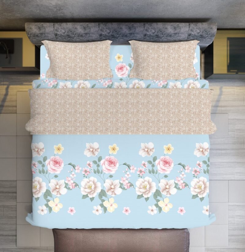 Platinum King Size Bedsheet Set with Pillow Covers–Luxury Cotton-400 TC, 220 GSM heavy weight fabric_90x108 inches_275 x 230 cm