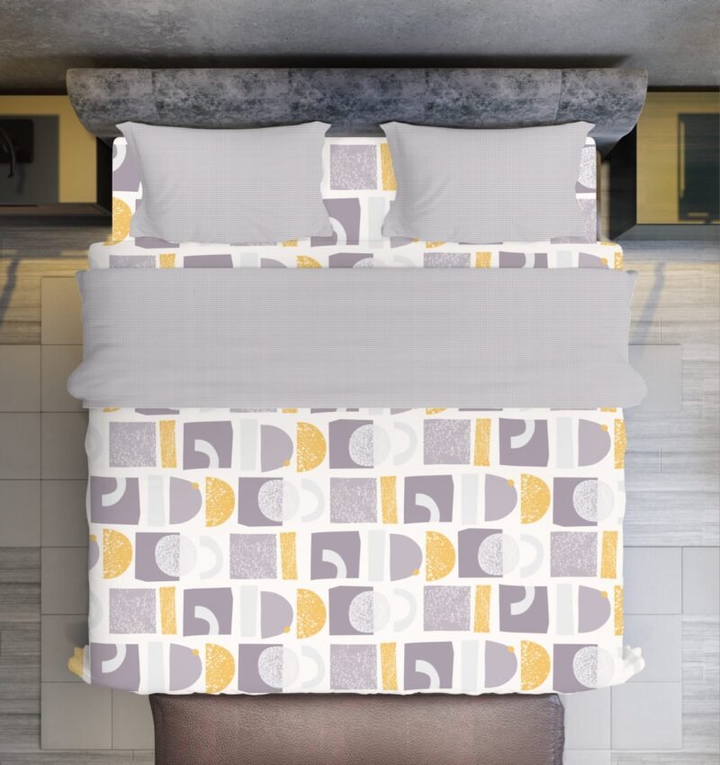 Platinum King Size Bedsheet Set with Pillow Covers–Luxury Cotton-400 TC, 220 GSM heavy weight fabric_90x108 inches_275 x 230 cm