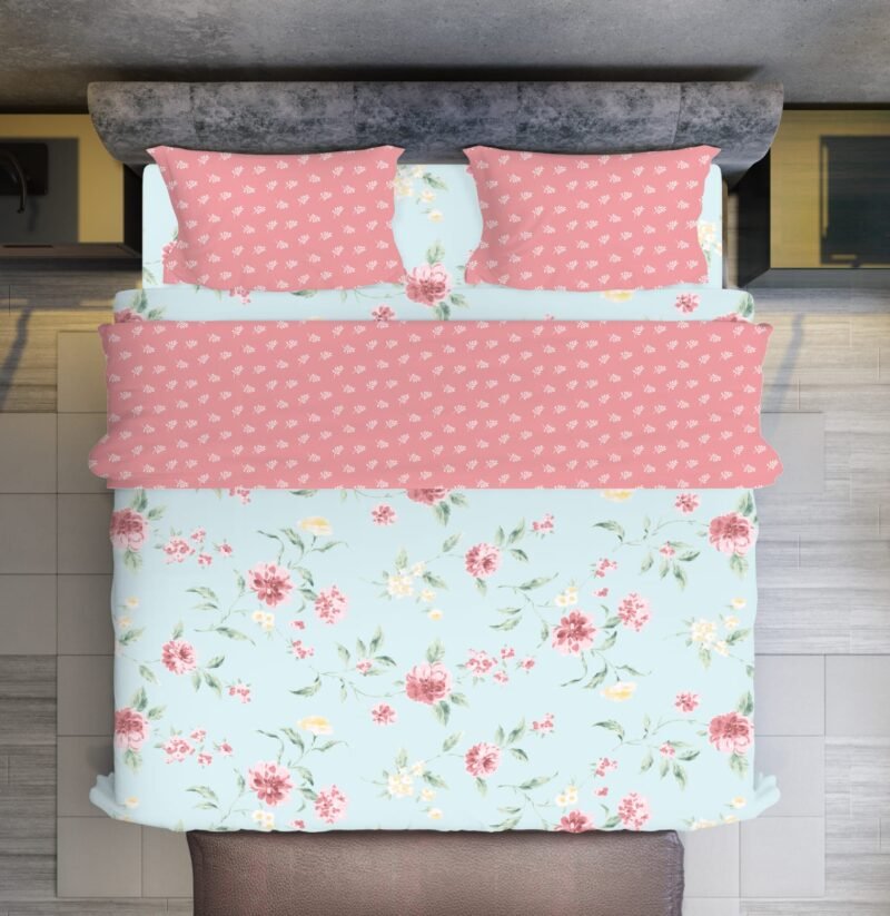 Platinum King Size Bedsheet Set with Pillow Covers–Luxury Cotton-400 TC, 220 GSM heavy weight fabric_90x108 inches_275 x 230 cm