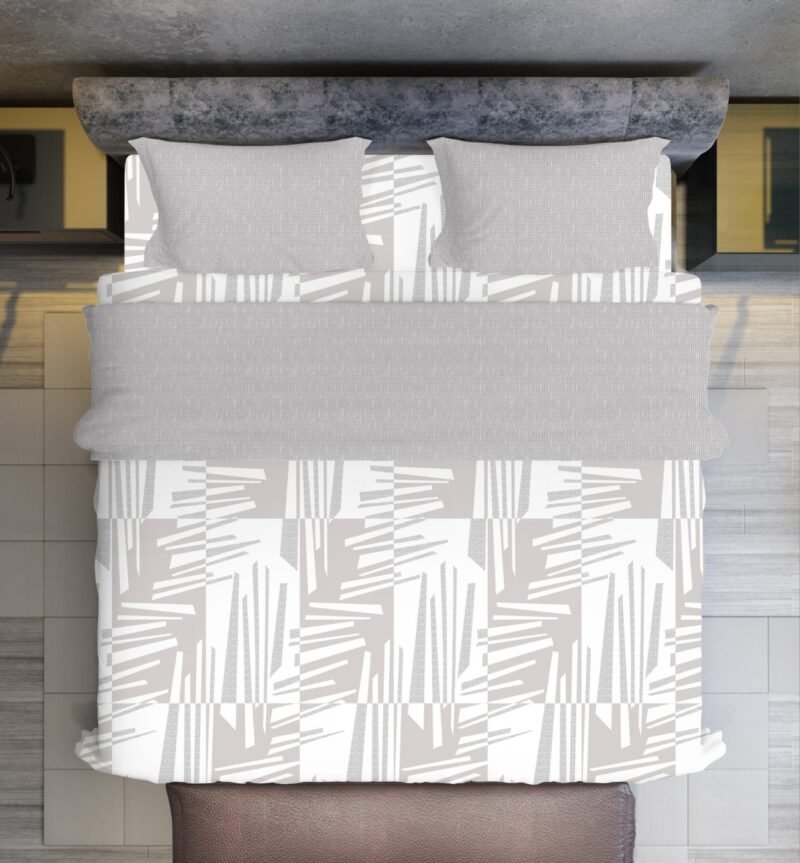 Platinum King Size Bedsheet Set with Pillow Covers–Luxury Cotton-400 TC, 220 GSM heavy weight fabric_90x108 inches_275 x 230 cm