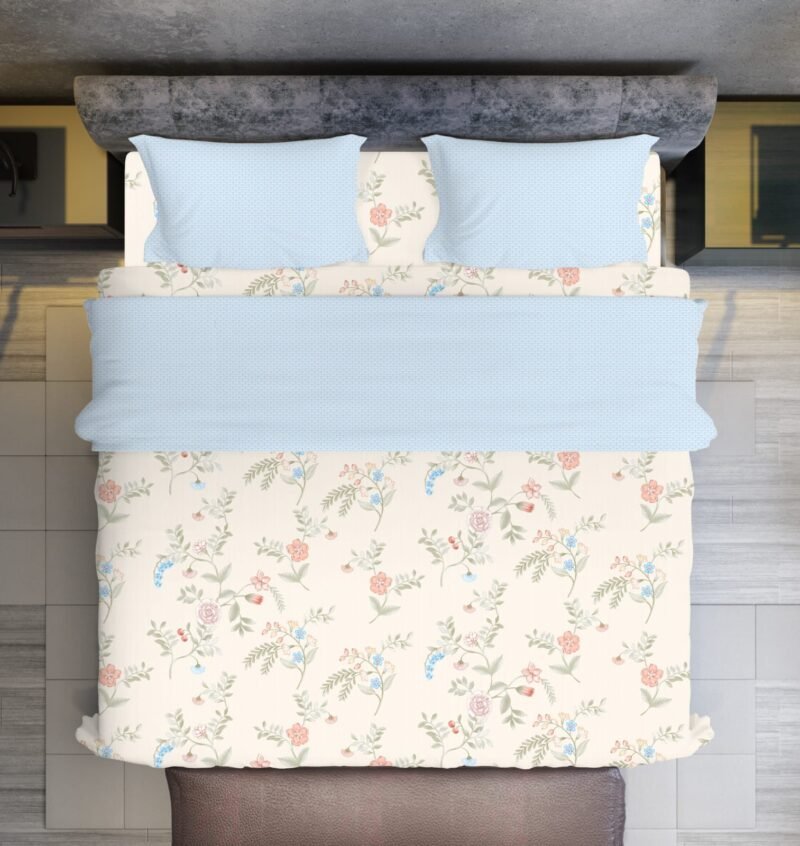Platinum King Size Bedsheet Set with Pillow Covers–Luxury Cotton-400 TC, 220 GSM heavy weight fabric_90x108 inches_275 x 230 cm