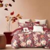 Cotton look Queen Double Bedsheet Set with Pillow Covers–Premium Quality, Micro Prints-350 TC, 220 GSM_90x100 inches_250 x 230 cm