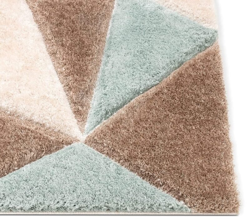 Dollivo Shaggy Carpet & Rug - Triangle Brown Mix
