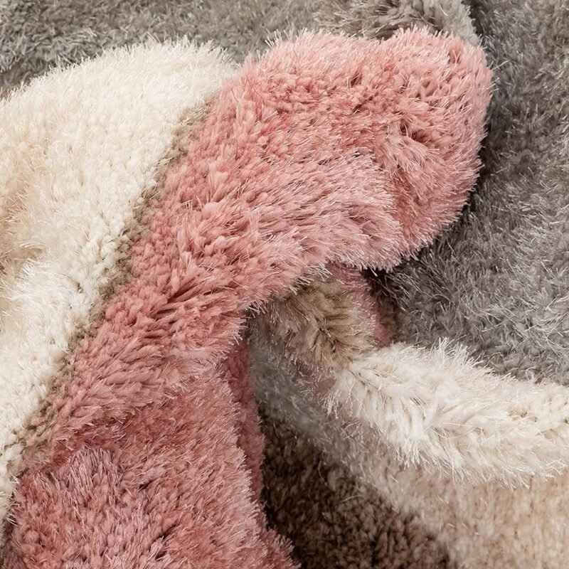 Dollivo Shaggy Carpet & Rug - Triangle Grey Mix
