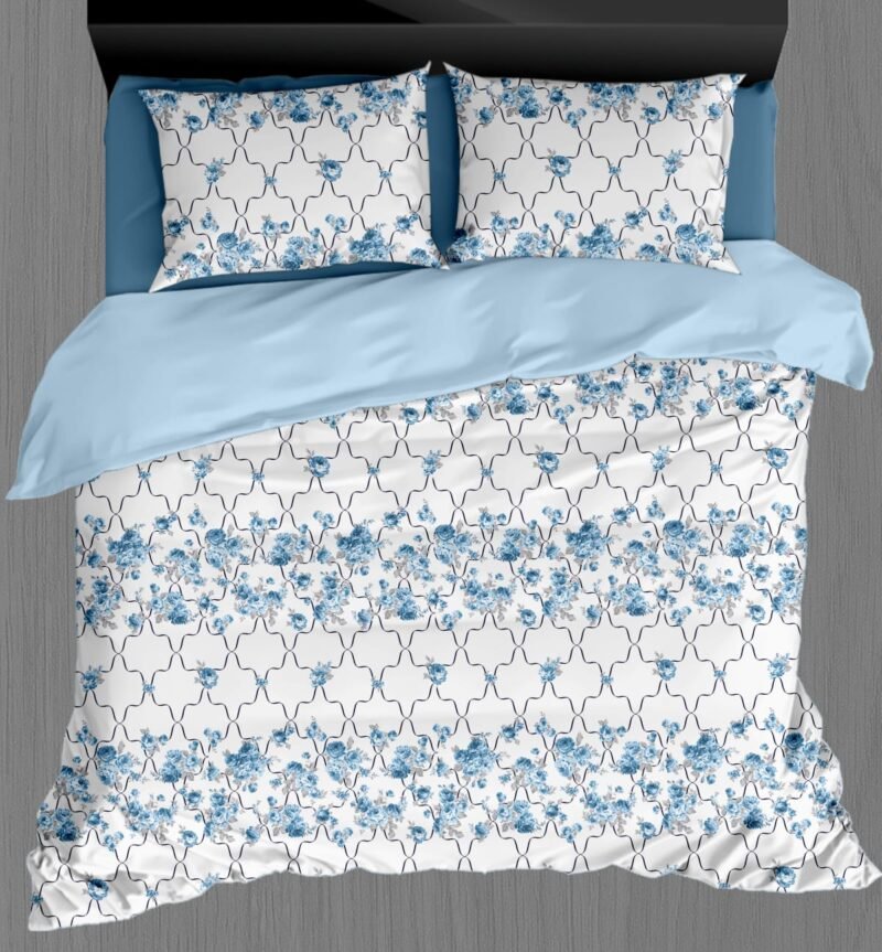 White Beauty Elegant White Double Bedsheet Set with Pillow Covers–Premium Cotton Fast Colour -350 TC, 200 GSM_90x100 inches_250 x 230 cm