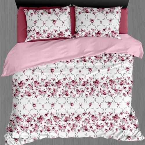 White Beauty Elegant White Double Bedsheet Set with Pillow Covers–Premium Cotton Fast Colour -350 TC, 200 GSM_90x100 inches_250 x 230 cm