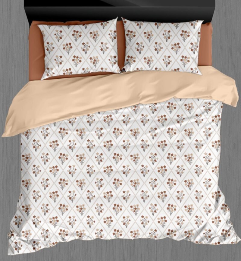 White Beauty Elegant White Double Bedsheet Set with Pillow Covers–Premium Cotton Fast Colour -350 TC, 200 GSM_90x100 inches_250 x 230 cm