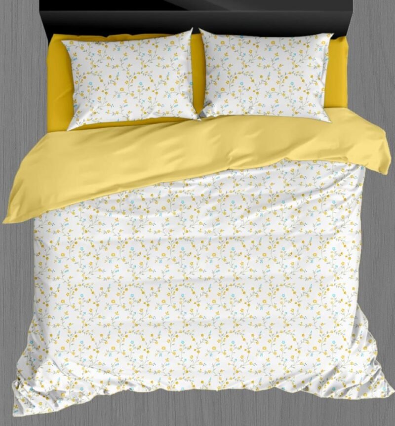 White Beauty Elegant White Double Bedsheet Set with Pillow Covers–Premium Cotton Fast Colour -350 TC, 200 GSM_90x100 inches_250 x 230 cm