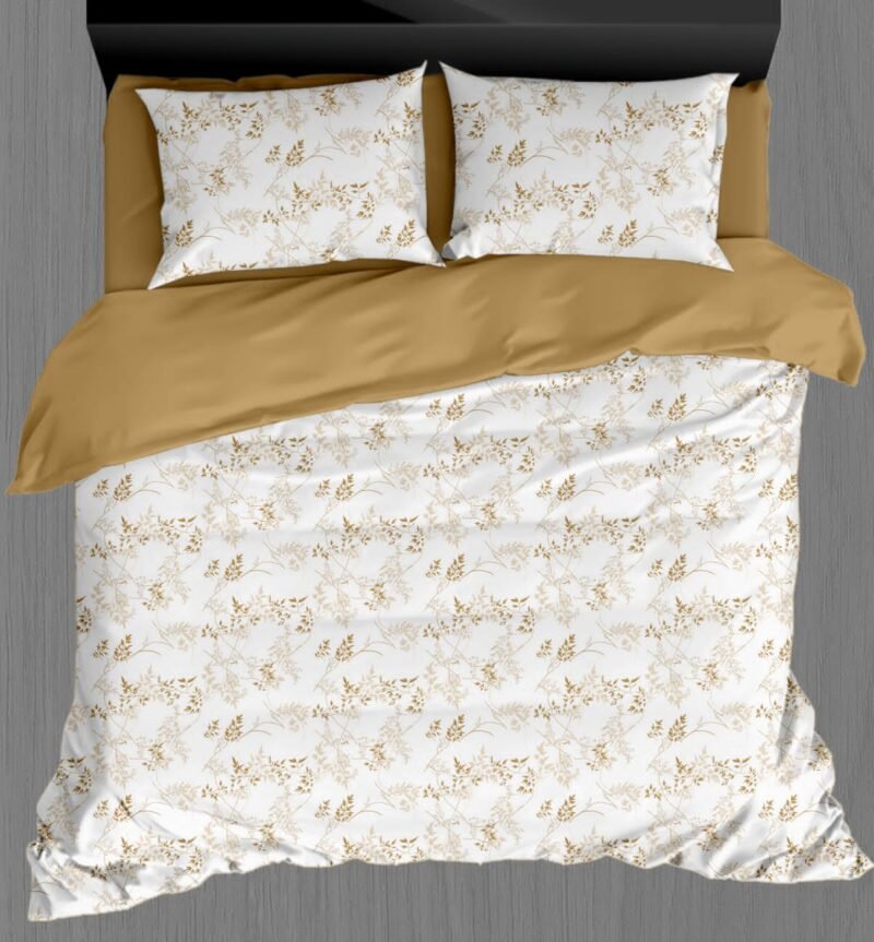 White Beauty Elegant White Double Bedsheet Set with Pillow Covers–Premium Cotton Fast Colour -350 TC, 200 GSM_90x100 inches_250 x 230 cm