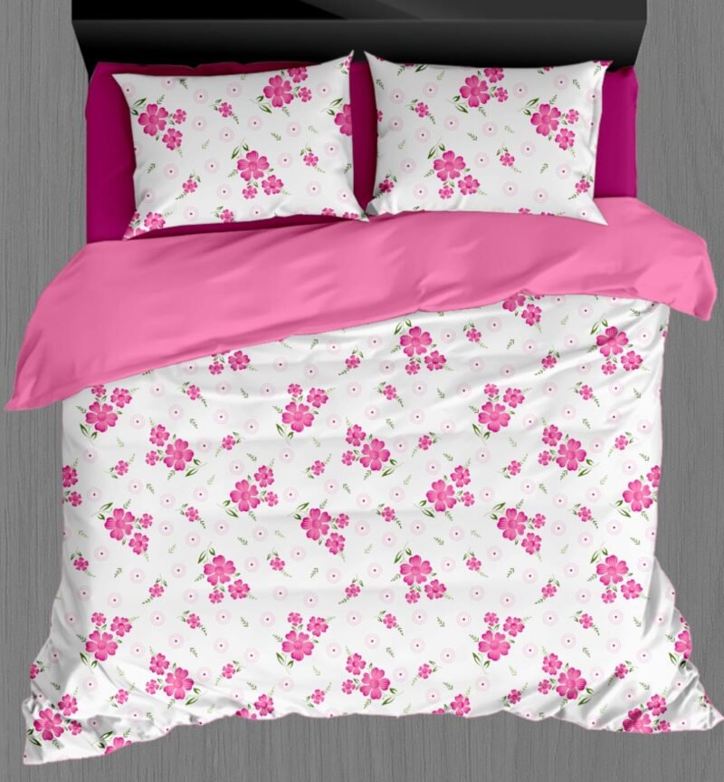 White Beauty Elegant White Double Bedsheet Set with Pillow Covers–Premium Cotton Fast Colour -350 TC, 200 GSM_90x100 inches_250 x 230 cm