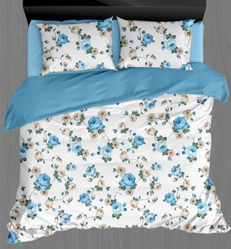 White Beauty Elegant White Double Bedsheet Set with Pillow Covers–Premium Cotton Fast Colour -350 TC, 200 GSM_90x100 inches_250 x 230 cm