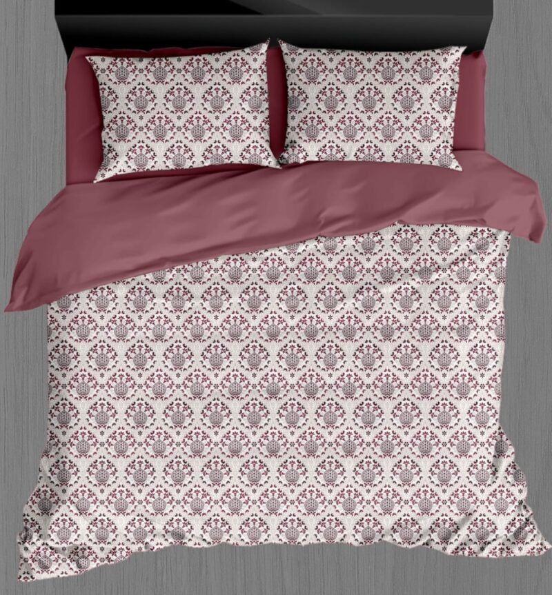 White Beauty Elegant White Double Bedsheet Set with Pillow Covers–Premium Cotton Fast Colour -350 TC, 200 GSM_90x100 inches_250 x 230 cm