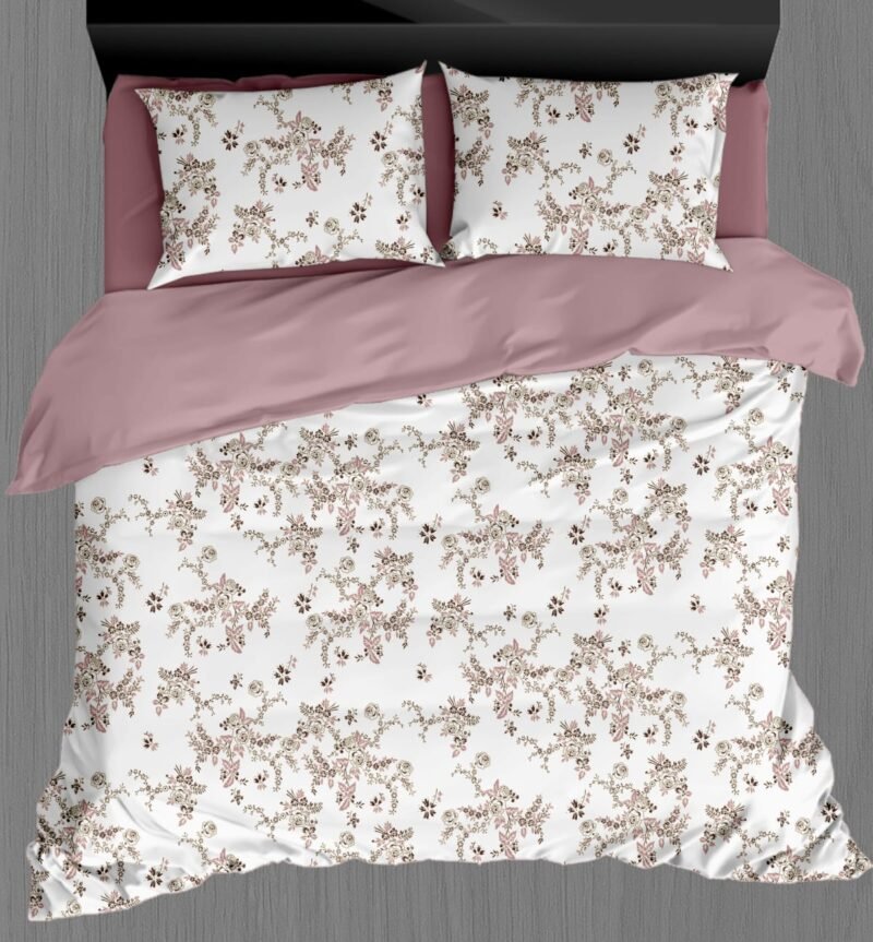 White Beauty Elegant White Double Bedsheet Set with Pillow Covers–Premium Cotton Fast Colour -350 TC, 200 GSM_90x100 inches_250 x 230 cm