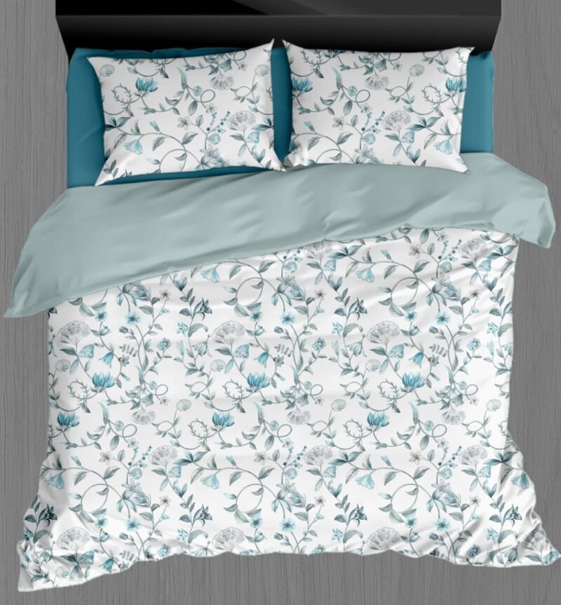 White Beauty Elegant White Double Bedsheet Set with Pillow Covers–Premium Cotton Fast Colour -350 TC, 200 GSM_90x100 inches_250 x 230 cm