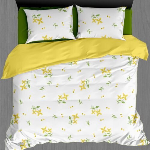 White Beauty Elegant White Double Bedsheet Set with Pillow Covers–Premium Cotton Fast Colour -350 TC, 200 GSM_90x100 inches_250 x 230 cm