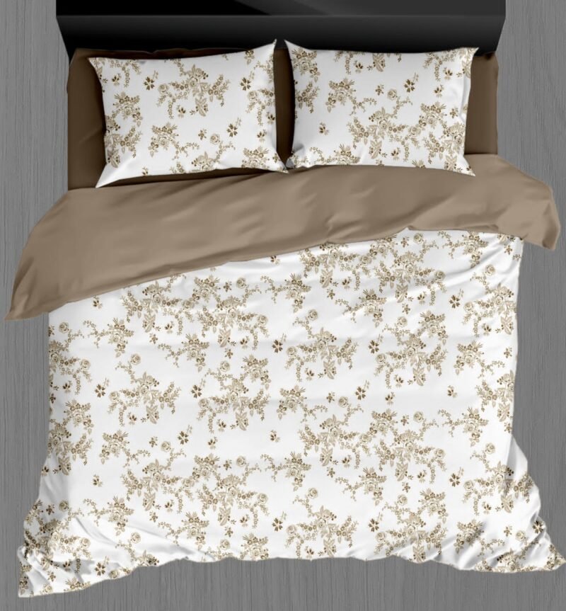 White Beauty Elegant White Double Bedsheet Set with Pillow Covers–Premium Cotton Fast Colour -350 TC, 200 GSM_90x100 inches_250 x 230 cm