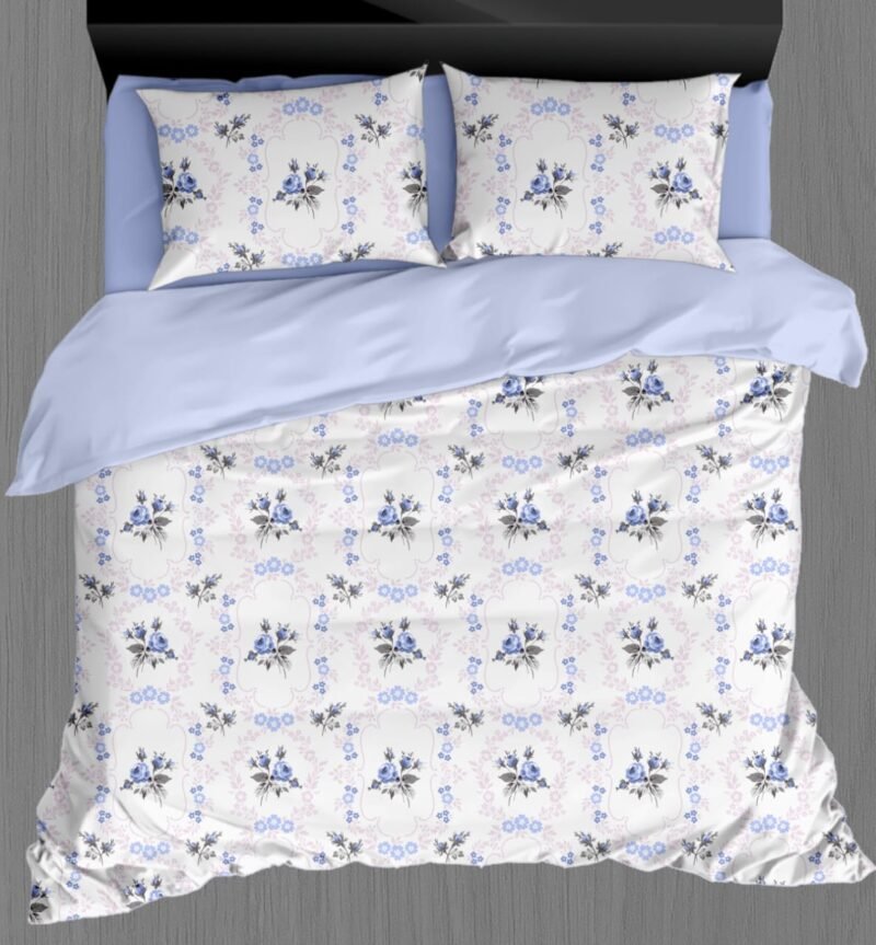 White Beauty Elegant White Double Bedsheet Set with Pillow Covers–Premium Cotton Fast Colour -350 TC, 200 GSM_90x100 inches_250 x 230 cm