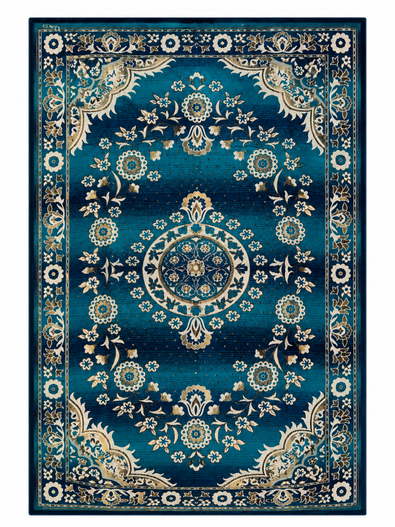 Dollivo Royal Imperial Living Chenille Carpet 6x9 Feet for Living Room, Bedroom & Hall | Soft Premium Area Rug | Modern Home Decor Floor Carpet | Non-Shedding & Easy to Clean (180 x 270 cm)
