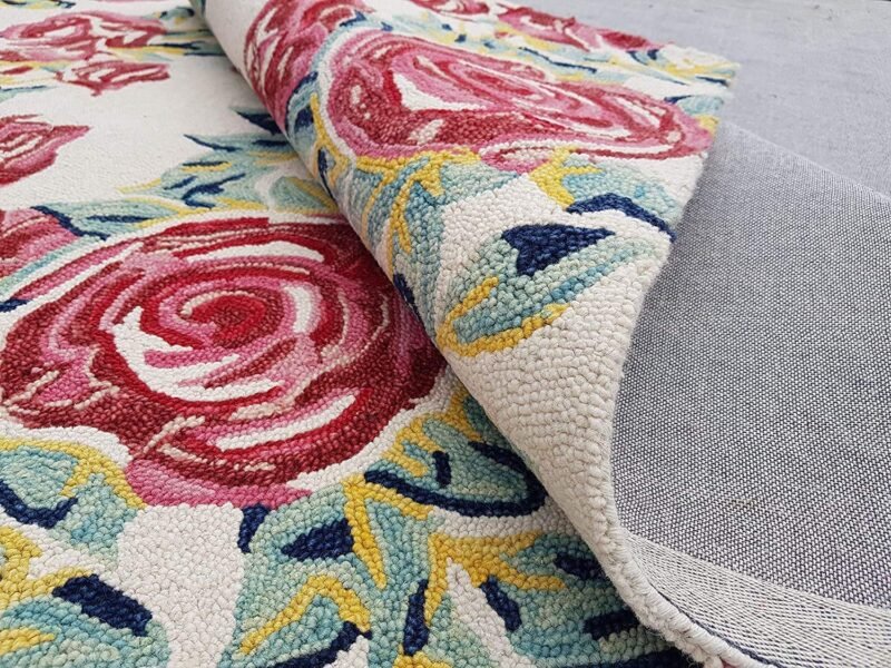 Floral Rose Petal's Design Soft | Hand Tufted Carpet & Rug | Premium quality Qualeen | All Sizes |