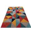 Multicolor Geometric Triangle Design Soft | Hand Tufted Carpet & Rug | Premium quality Qualeen | All Sizes |