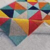 Multicolor Geometric Triangle Design Soft | Hand Tufted Carpet & Rug | Premium quality Qualeen | All Sizes |