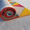 Multicolor Geometric Triangle Design Soft | Hand Tufted Carpet & Rug | Premium quality Qualeen | All Sizes |