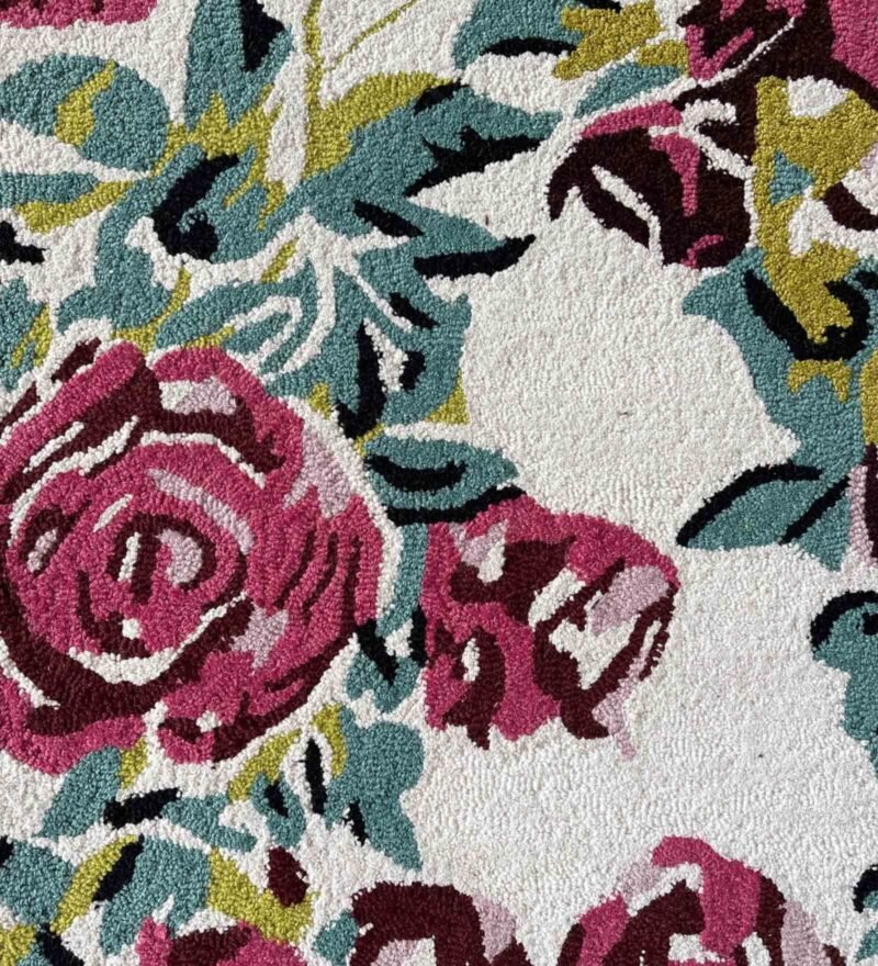 Floral Rose Petal's Design Soft | Hand Tufted Carpet & Rug | Premium quality Qualeen | All Sizes |