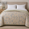 SNUGGLE Premium Ultrasonic Reversible Double Bed Comforter | All Season Quilt | Imported Glace Cotton (Cotton Feel) | Soft Microfiber Filling | 90 x 100 Inches | Light weight & Cozy | Attractive Bag Packing |