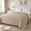 SNUGGLE Premium Ultrasonic Reversible Double Bed Comforter | All Season Quilt | Imported Glace Cotton (Cotton Feel) | Soft Microfiber Filling | 90 x 100 Inches | Light weight & Cozy | Attractive Bag Packing |