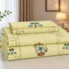 MILKY WHITE Premium Cotton Super King Size Bedsheet set with 2 Pillow Covers | 220 TC Heavy Weight Pure Cotton | Soft, Breathable & Skin-Friendly | Size 108 x 108 Inches |