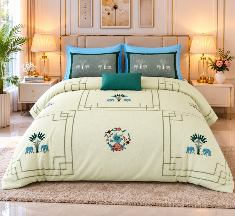 MILKY WHITE Premium Cotton Super King Size Bedsheet set with 2 Pillow Covers | 220 TC Heavy Weight Pure Cotton | Soft, Breathable & Skin-Friendly | Size 108 x 108 Inches |