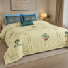 MILKY WHITE Premium Cotton Super King Size Bedsheet set with 2 Pillow Covers | 220 TC Heavy Weight Pure Cotton | Soft, Breathable & Skin-Friendly | Size 108 x 108 Inches |