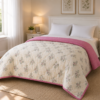 SNUGGLE Premium Ultrasonic Reversible Double Bed Comforter | All Season Quilt | Imported Glace Cotton (Cotton Feel) | Soft Microfiber Filling | 90 x 100 Inches | Light weight & Cozy | Attractive Bag Packing |