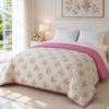 SNUGGLE Premium Ultrasonic Reversible Double Bed Comforter | All Season Quilt | Imported Glace Cotton (Cotton Feel) | Soft Microfiber Filling | 90 x 100 Inches | Light weight & Cozy | Attractive Bag Packing |