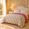 SNUGGLE Premium Ultrasonic Reversible Double Bed Comforter | All Season Quilt | Imported Glace Cotton (Cotton Feel) | Soft Microfiber Filling | 90 x 100 Inches | Light weight & Cozy | Attractive Bag Packing |