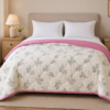 SNUGGLE Premium Ultrasonic Reversible Double Bed Comforter | All Season Quilt | Imported Glace Cotton (Cotton Feel) | Soft Microfiber Filling | 90 x 100 Inches | Light weight & Cozy | Attractive Bag Packing |