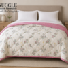 SNUGGLE Premium Ultrasonic Reversible Double Bed Comforter | All Season Quilt | Imported Glace Cotton (Cotton Feel) | Soft Microfiber Filling | 90 x 100 Inches | Light weight & Cozy | Attractive Bag Packing |