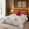 MILKY WHITE Premium Cotton Super King Size Bedsheet set with 2 Pillow Covers | 220 TC Heavy Weight Pure Cotton | Soft, Breathable & Skin-Friendly | Size 108 x 108 Inches |