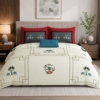 MILKY WHITE Premium Cotton Super King Size Bedsheet set with 2 Pillow Covers | 220 TC Heavy Weight Pure Cotton | Soft, Breathable & Skin-Friendly | Size 108 x 108 Inches |