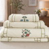MILKY WHITE Premium Cotton Super King Size Bedsheet set with 2 Pillow Covers | 220 TC Heavy Weight Pure Cotton | Soft, Breathable & Skin-Friendly | Size 108 x 108 Inches |