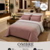 OMBRE Pure Cotton Premium size Bedsheet with 2 Pillow Covers | 300 TC | Textured Print | 108 x 108 Inches | Soft, Breathable, Skin Friendly & Fade Resistant | PVC Packing |