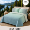OMBRE Pure Cotton Premium size Bedsheet with 2 Pillow Covers | 300 TC | Textured Print | 108 x 108 Inches | Soft, Breathable, Skin Friendly & Fade Resistant | PVC Packing |