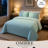 OMBRE Pure Cotton Premium size Bedsheet with 2 Pillow Covers | 300 TC | Textured Print | 108 x 108 Inches | Soft, Breathable, Skin Friendly & Fade Resistant | PVC Packing |